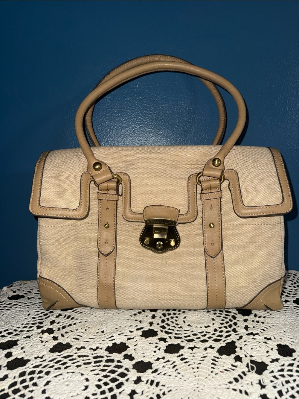Etienne Aigner structured satchel handbag